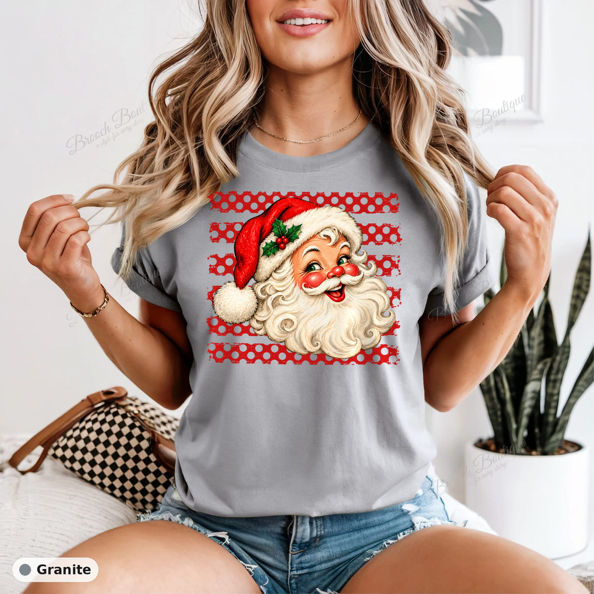 Polka Dot Santa — Comfort Colors 1717