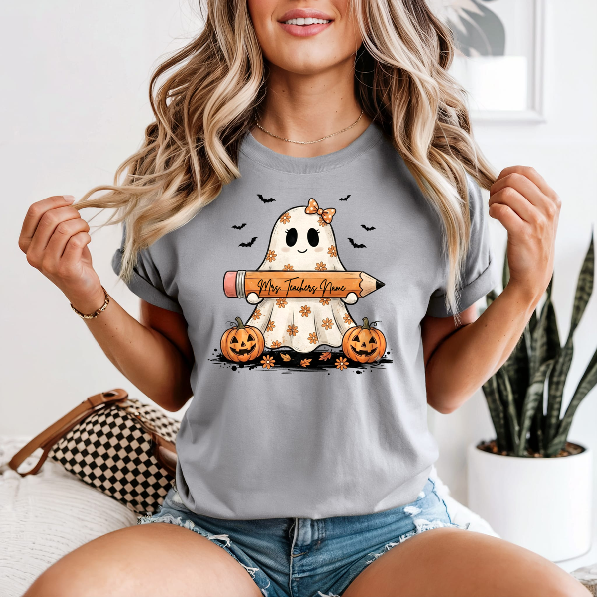 Teacher Ghost Halloween Comfort Colors