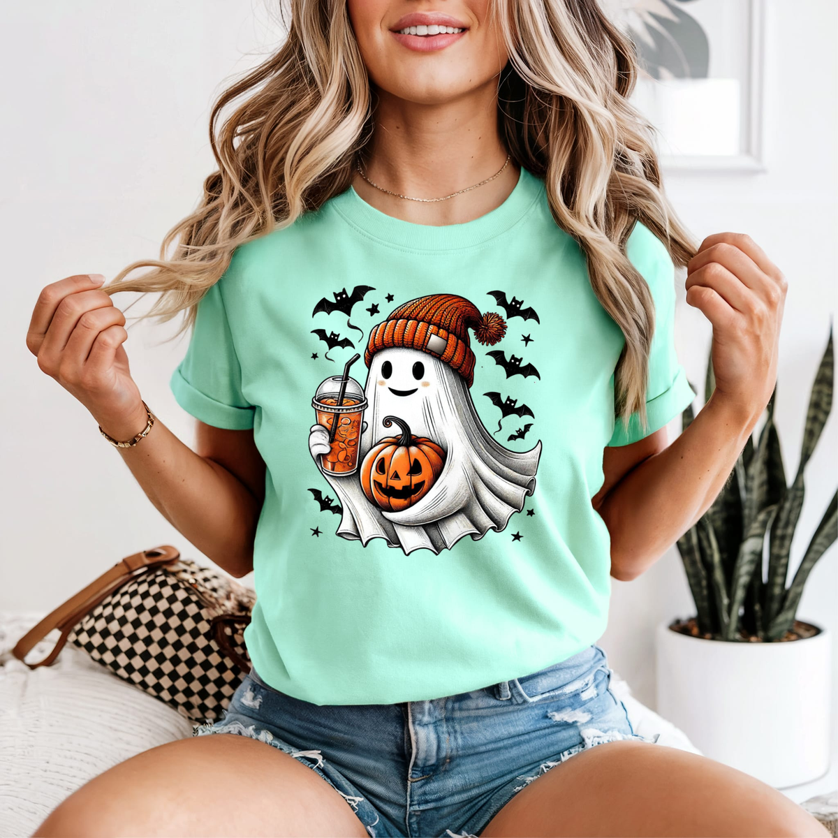 Pumpkin Spice Ghost — Comfort Colors unisex tee