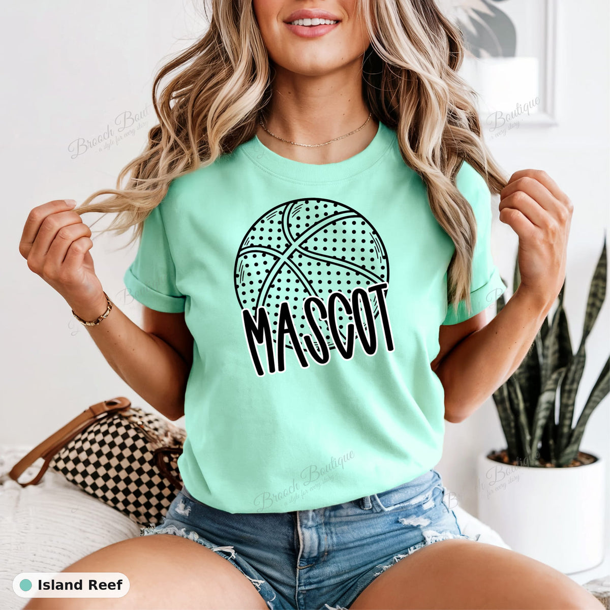Basketball Mascot Template — Comfort Colors 1717