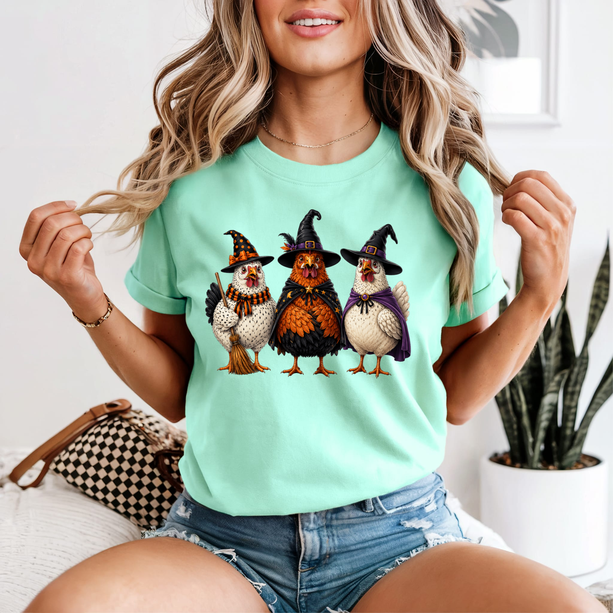 Witchy Chickens Trio — Comfort Colors unisex tee