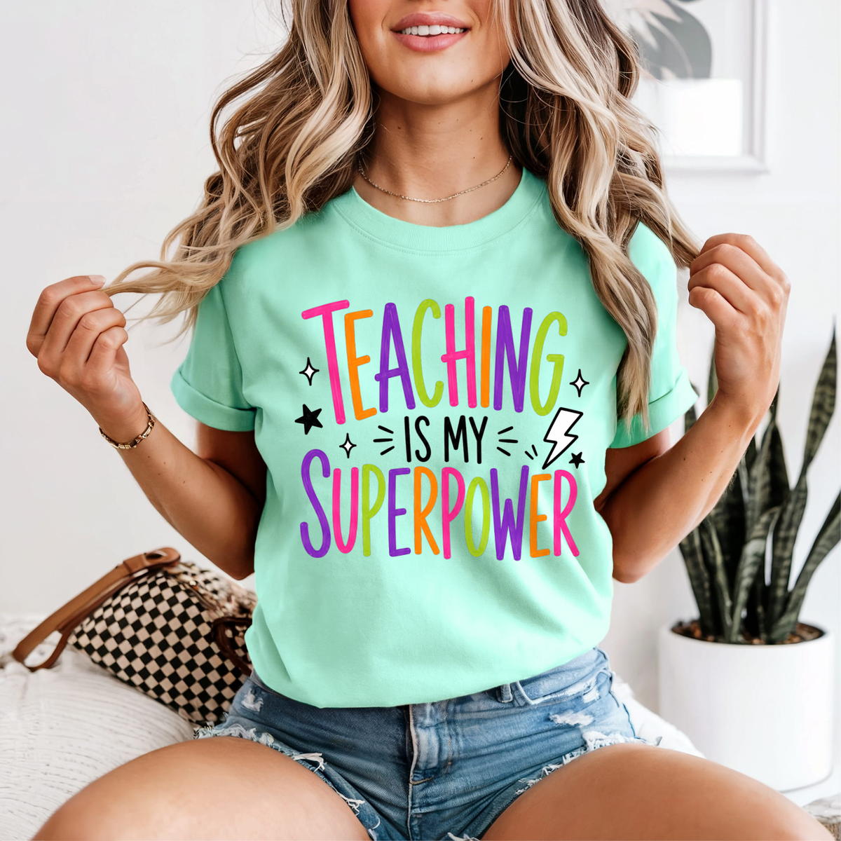 Teaching Is My Superpower — Comfort Colors unisex tee
