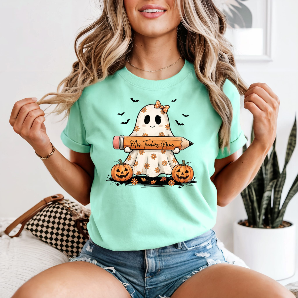 Teacher Ghost Halloween Comfort Colors