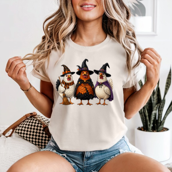 Witchy Chickens Trio — Comfort Colors unisex tee