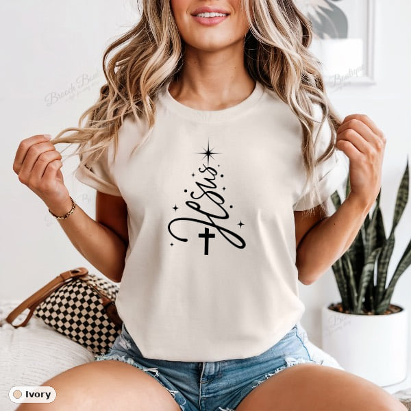 Christ Christmas Tree — Comfort Colors 1717