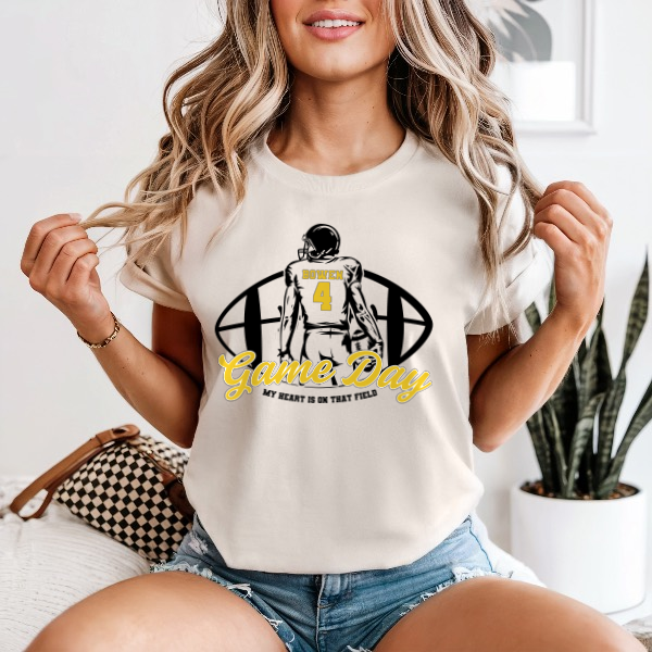FOOTBALL - MY HEART IS ON THE FIELD - CUSTOM PLAYER