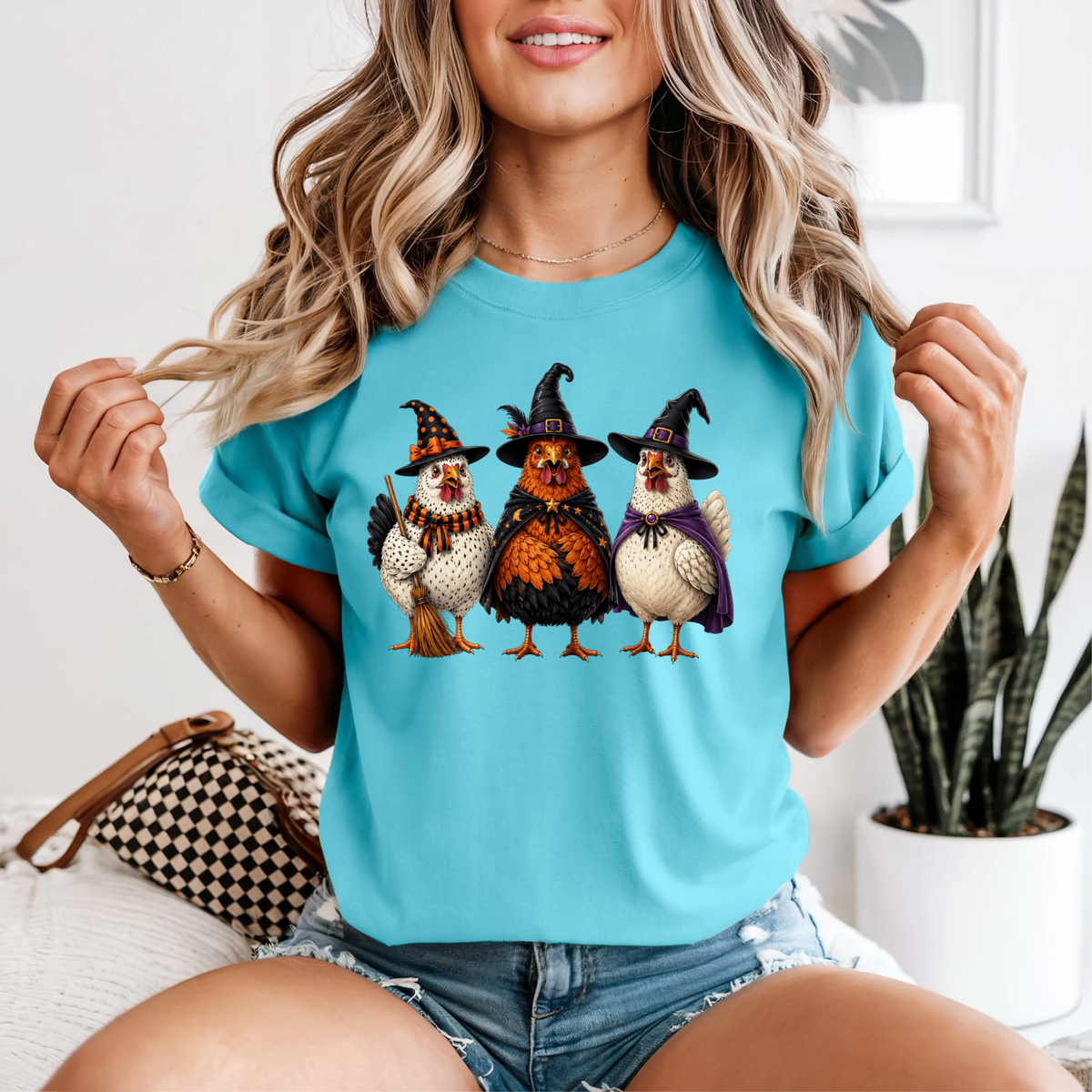 Witchy Chickens Trio — Comfort Colors unisex tee