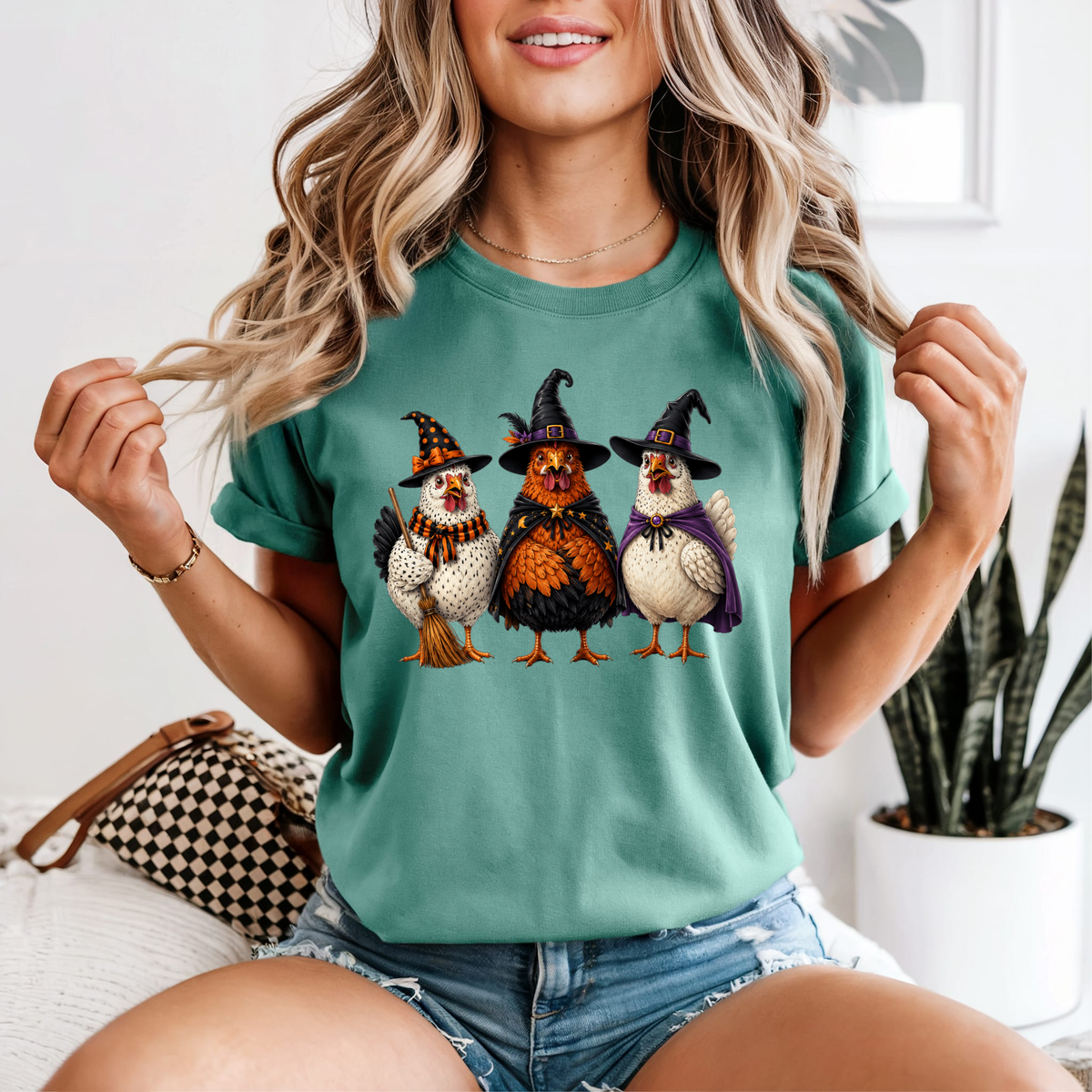 Witchy Chickens Trio — Comfort Colors unisex tee