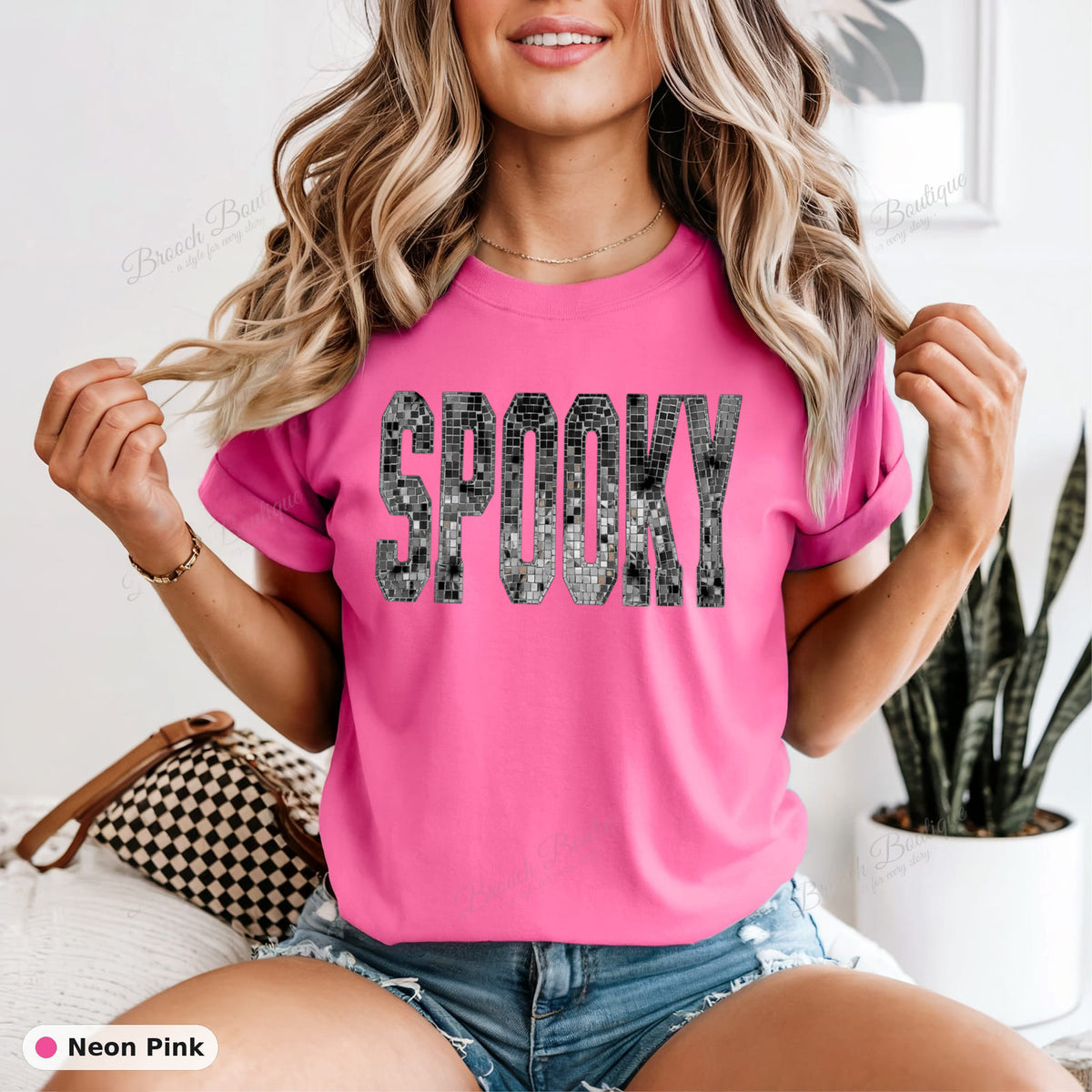 Disco Spooky faux sequins — Comfort Colors 1717