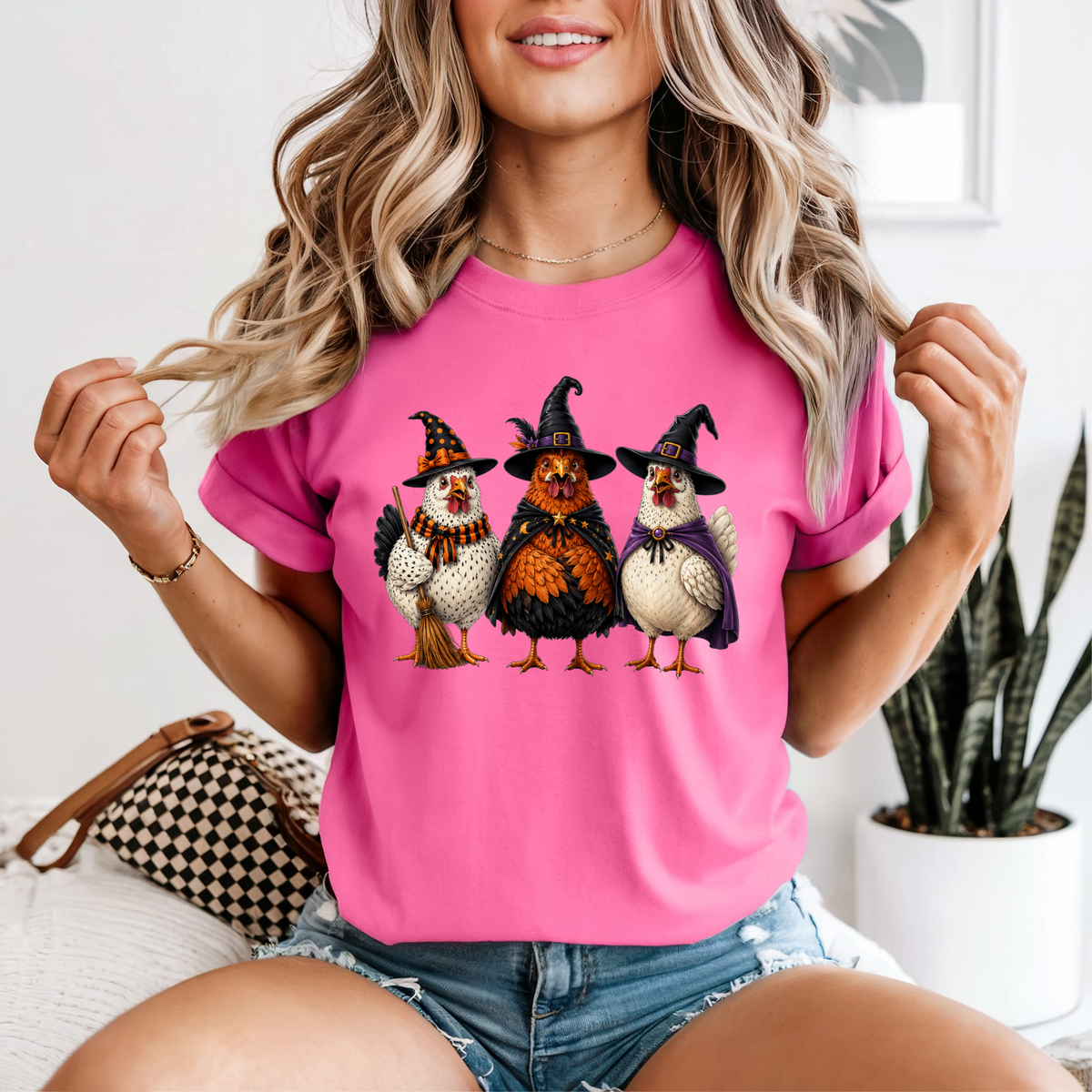 Witchy Chickens Trio — Comfort Colors unisex tee