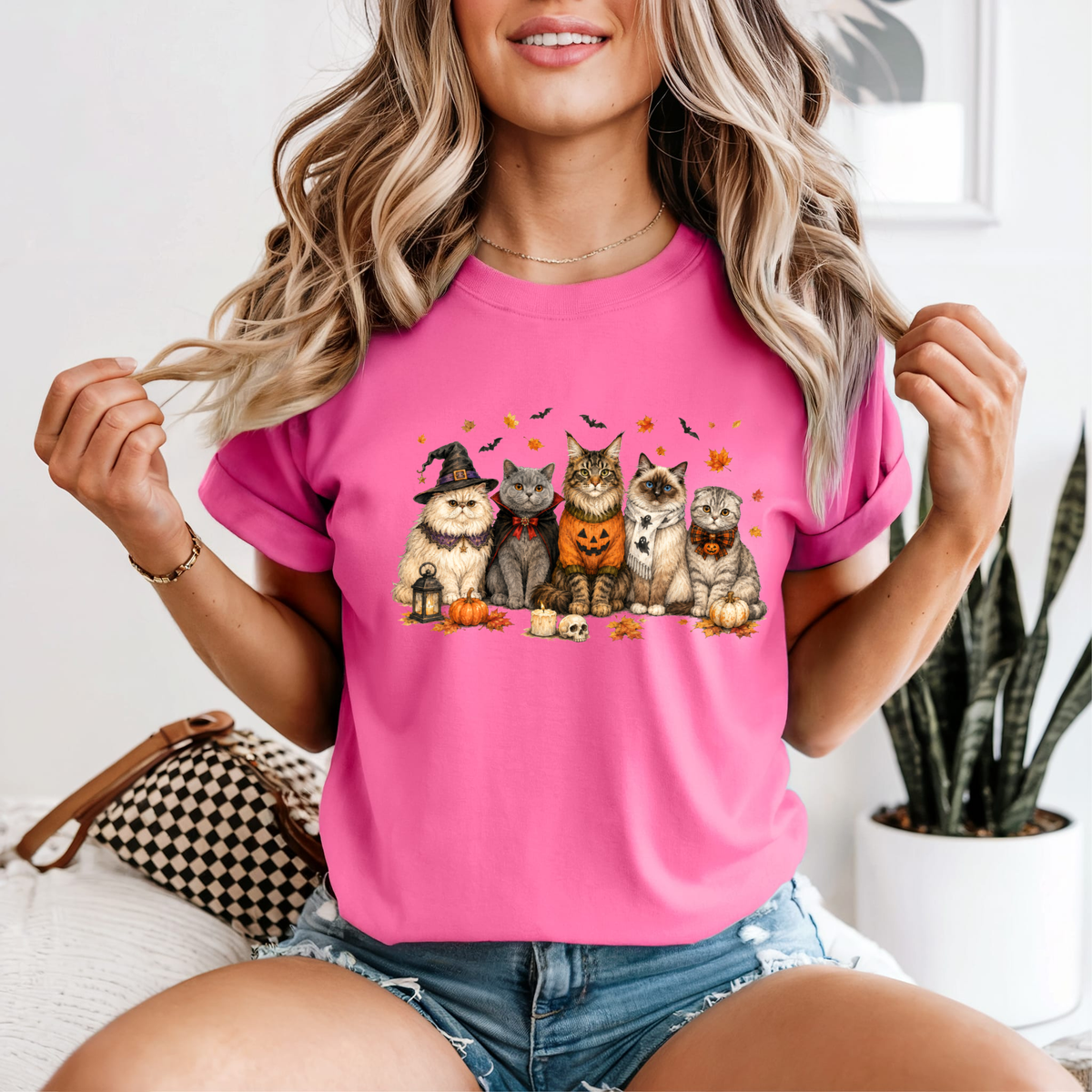 Halloween Cat Squad — Comfort Colors unisex tee
