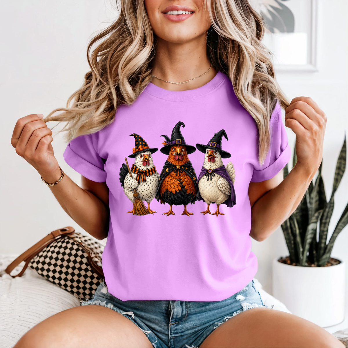 Witchy Chickens Trio — Comfort Colors unisex tee