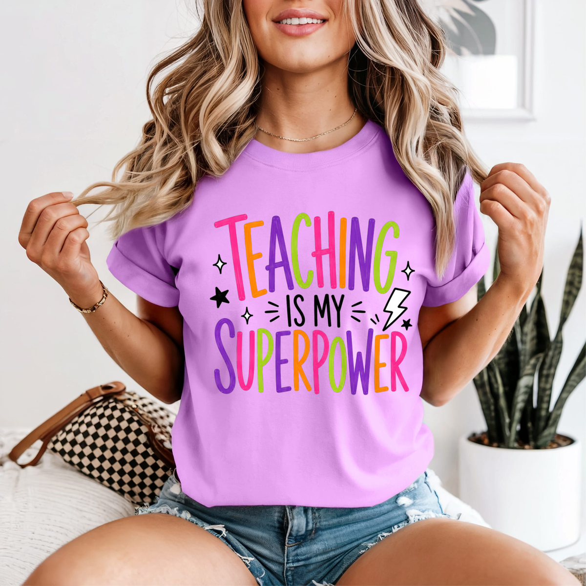 Teaching Is My Superpower — Comfort Colors unisex tee