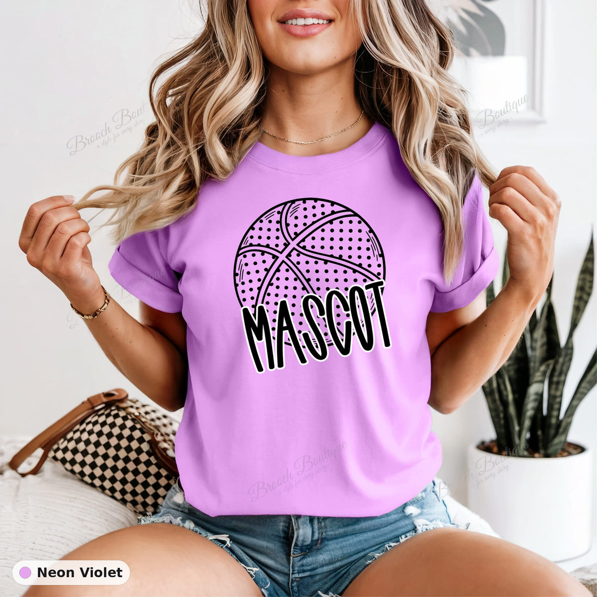 Basketball Mascot Template — Comfort Colors 1717