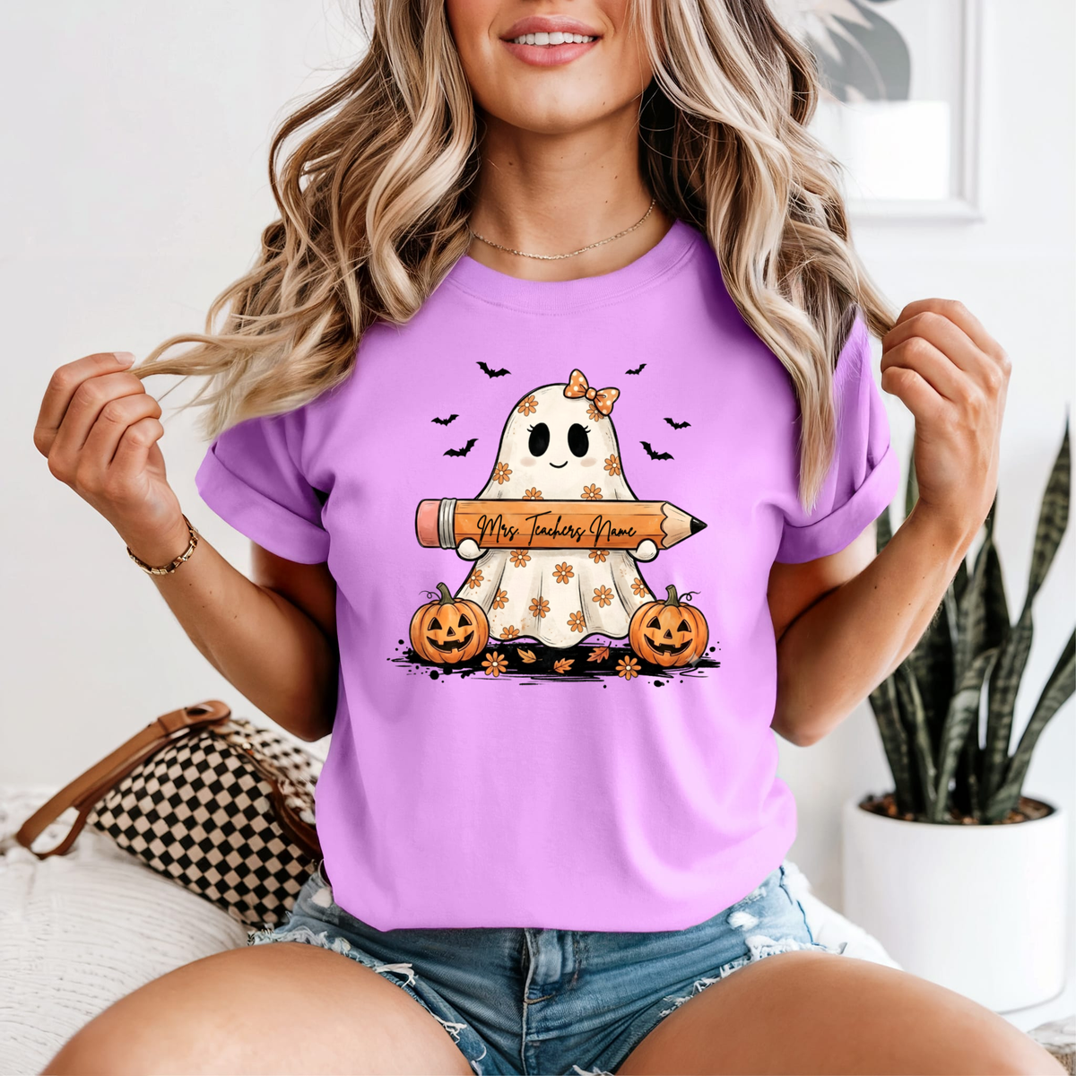 Teacher Ghost Halloween Comfort Colors
