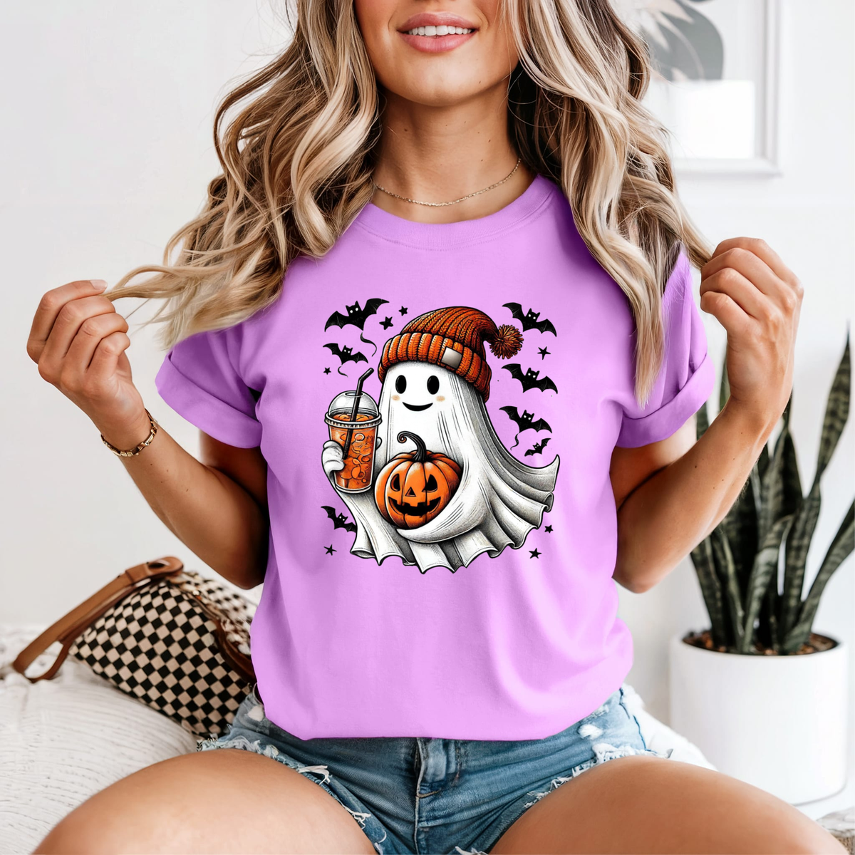 Pumpkin Spice Ghost — Comfort Colors unisex tee