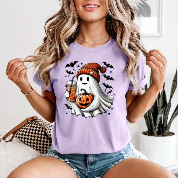 Pumpkin Spice Ghost — Comfort Colors unisex tee