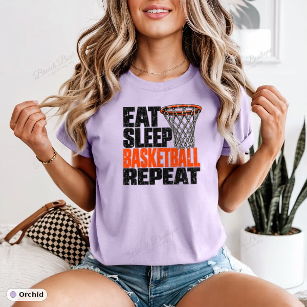 Eat Sleep Basketball Repeat — Comfort Colors 1717