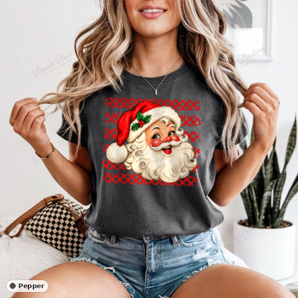 Polka Dot Santa — Comfort Colors 1717