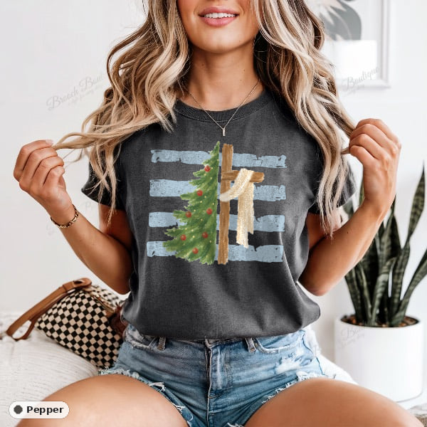 Tree and Cross — Comfort Colors 1717
