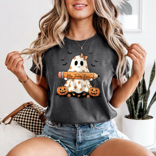 Teacher Ghost Halloween Comfort Colors
