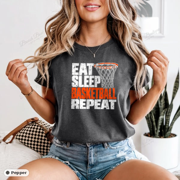 Eat Sleep Basketball Repeat — Comfort Colors 1717