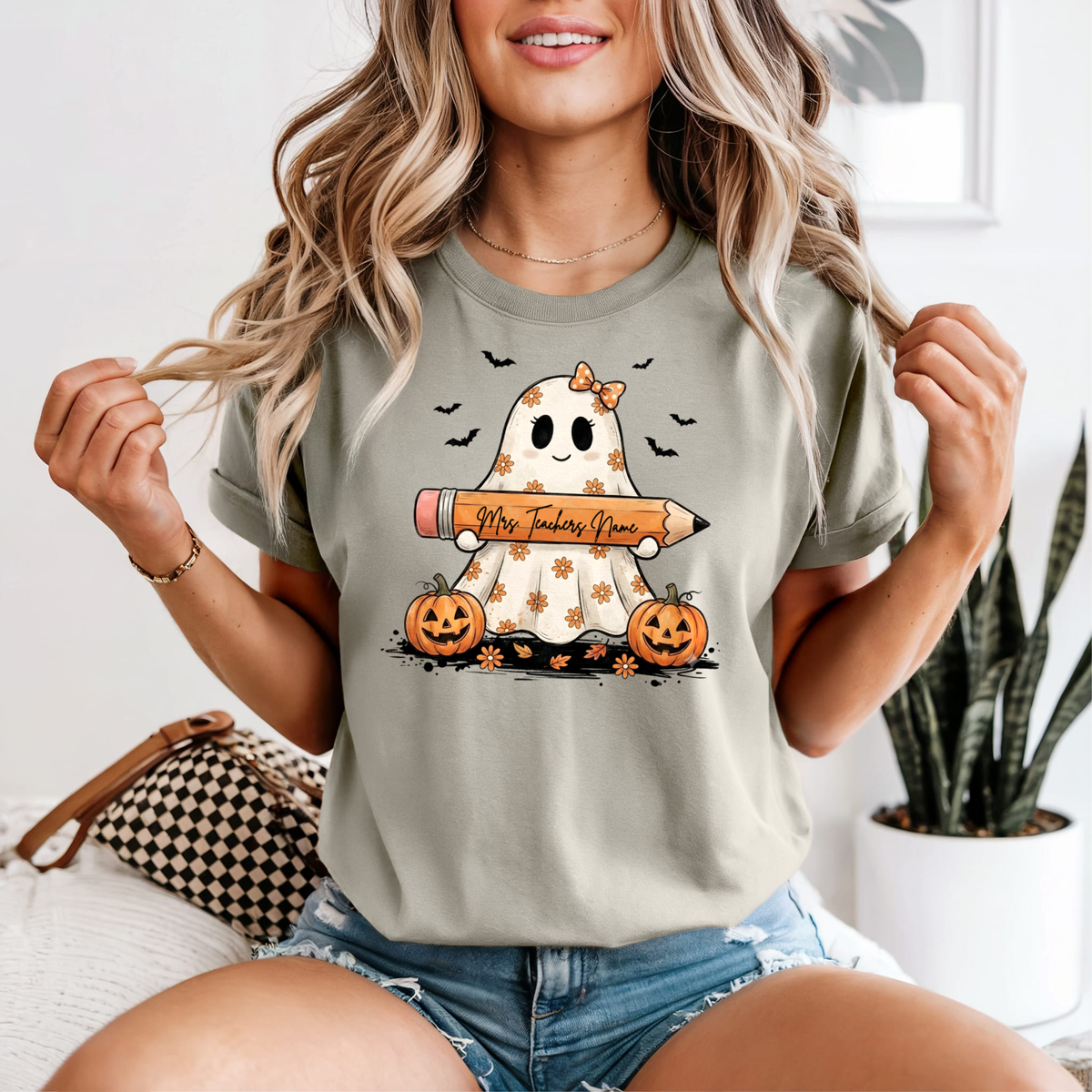 Teacher Ghost Halloween Comfort Colors