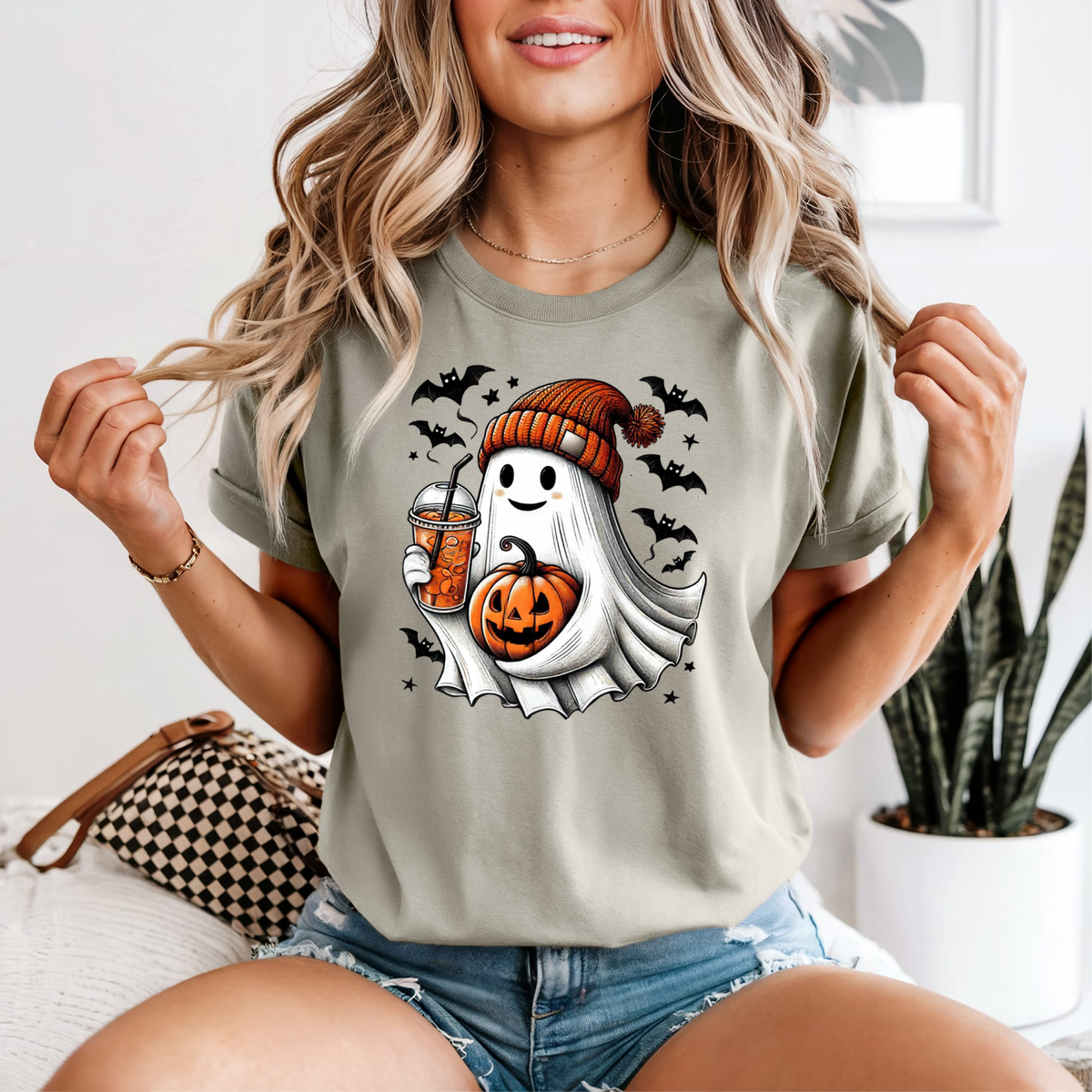 Pumpkin Spice Ghost — Comfort Colors unisex tee