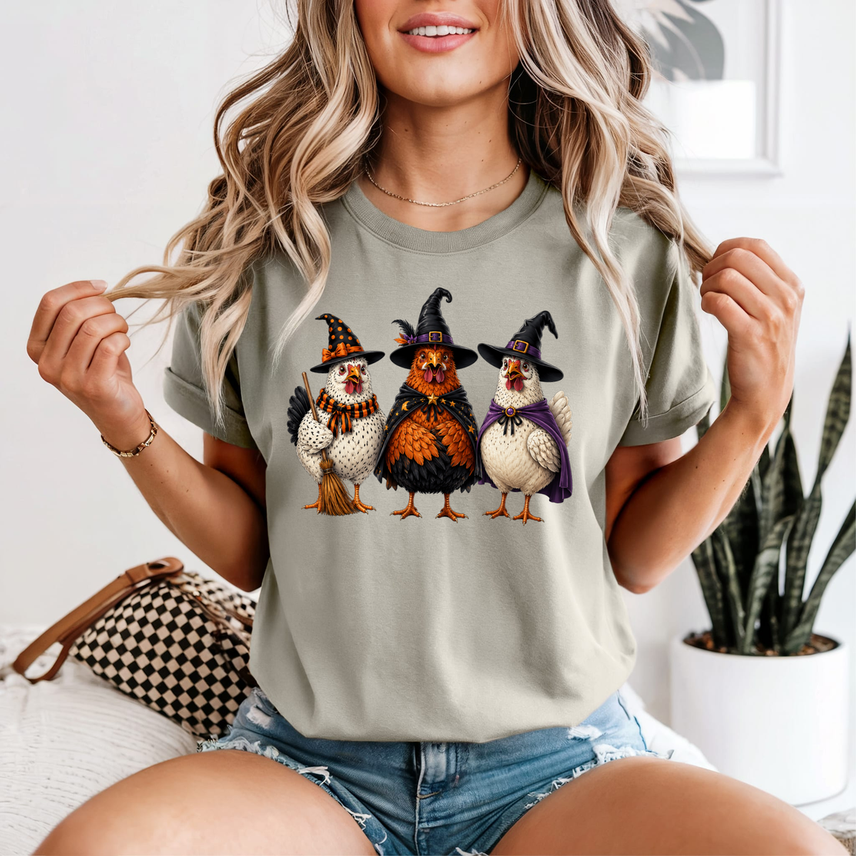 Witchy Chickens Trio — Comfort Colors unisex tee