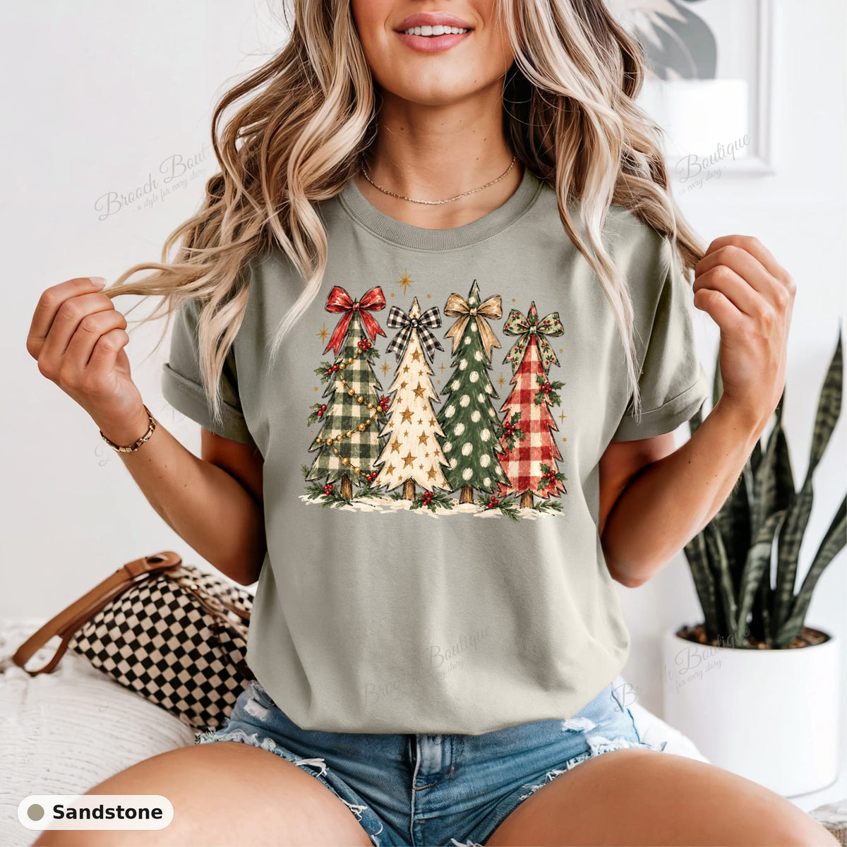 Plaid Christmas Trees — Comfort Colors 1717