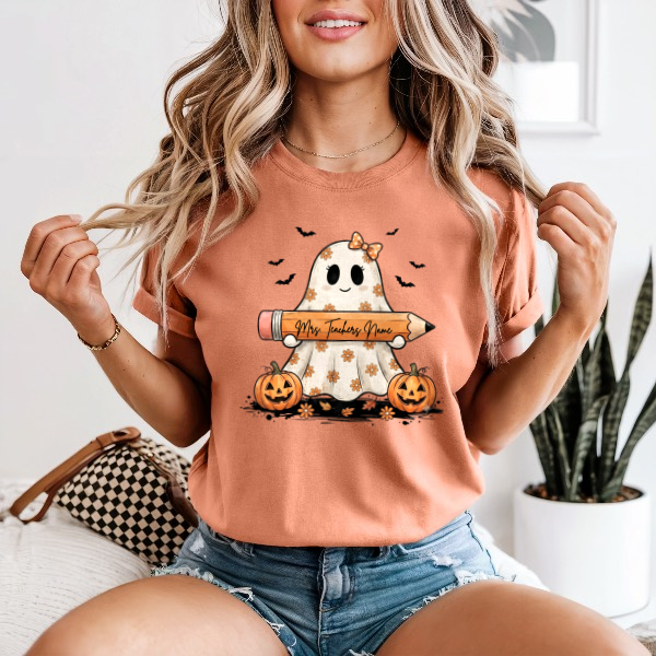 Teacher Ghost Halloween Comfort Colors