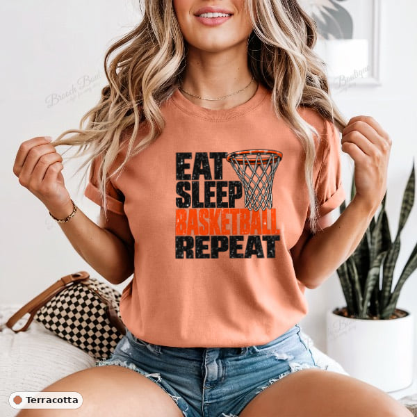 Eat Sleep Basketball Repeat — Comfort Colors 1717