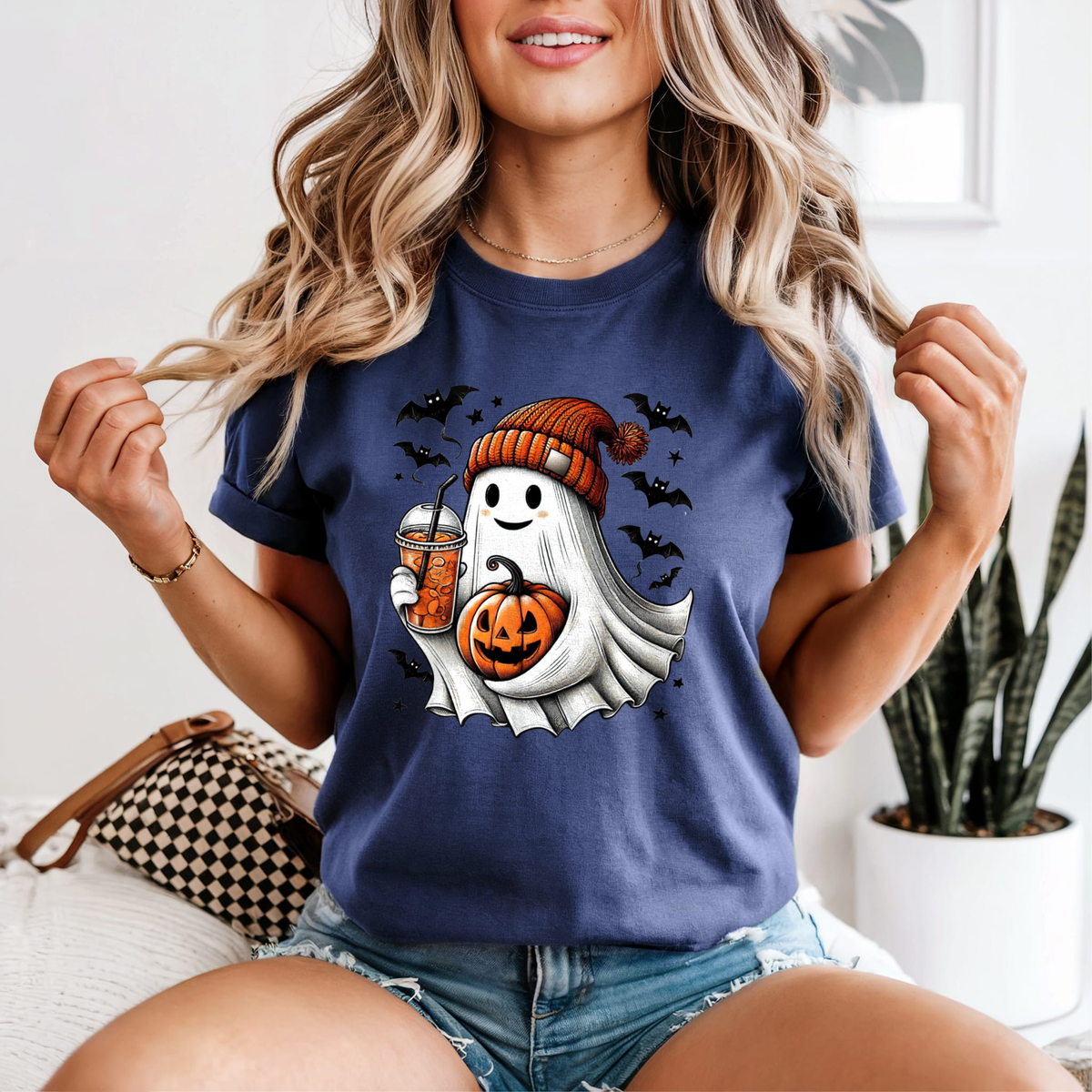 Pumpkin Spice Ghost — Comfort Colors unisex tee