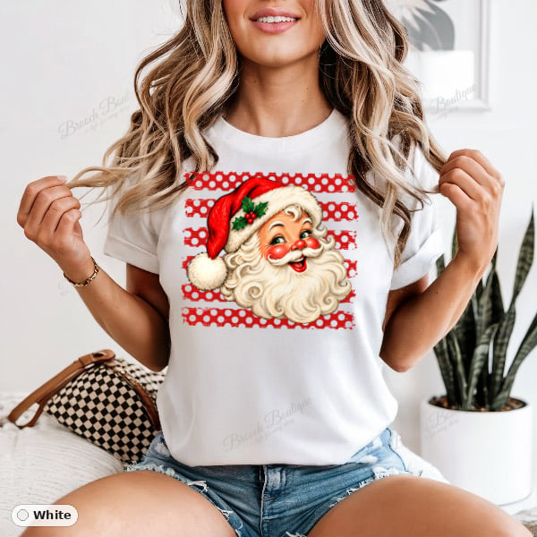 Polka Dot Santa — Comfort Colors 1717