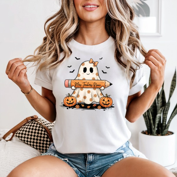 Teacher Ghost Halloween Comfort Colors