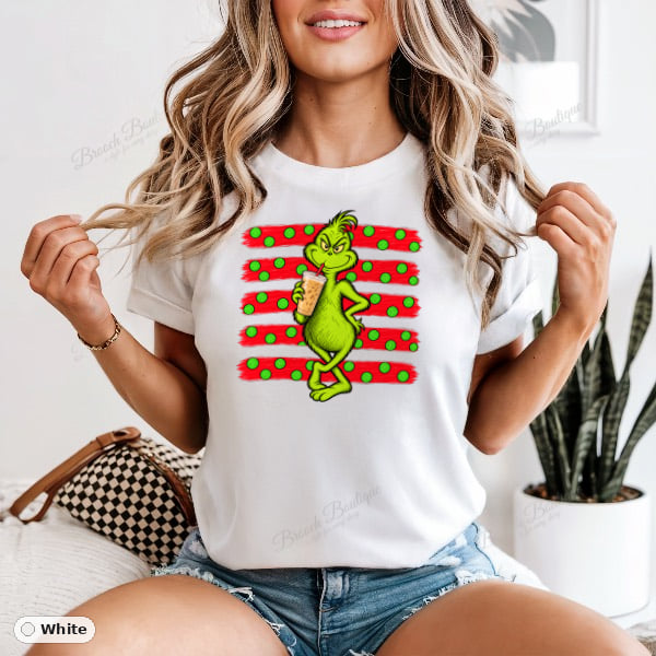Grinch Iced Coffee — Comfort Colors 1717
