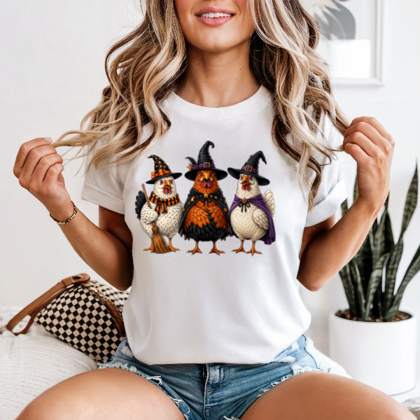 Witchy Chickens Trio — Comfort Colors unisex tee