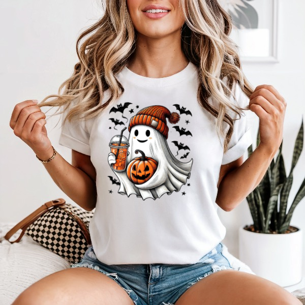 Pumpkin Spice Ghost — Comfort Colors unisex tee