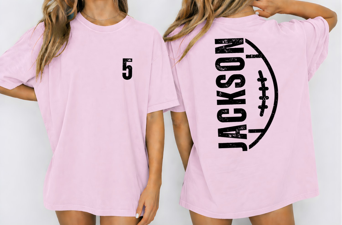 CUSTOM Distressed Circle Badge — Comfort Colors UNISEX TEE
