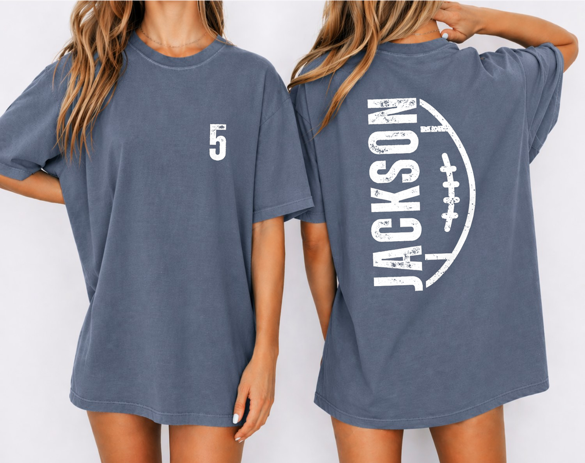 CUSTOM Distressed Circle Badge — Comfort Colors UNISEX TEE