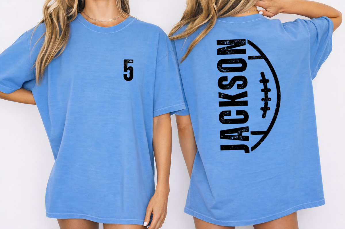 CUSTOM Distressed Circle Badge — Comfort Colors UNISEX TEE