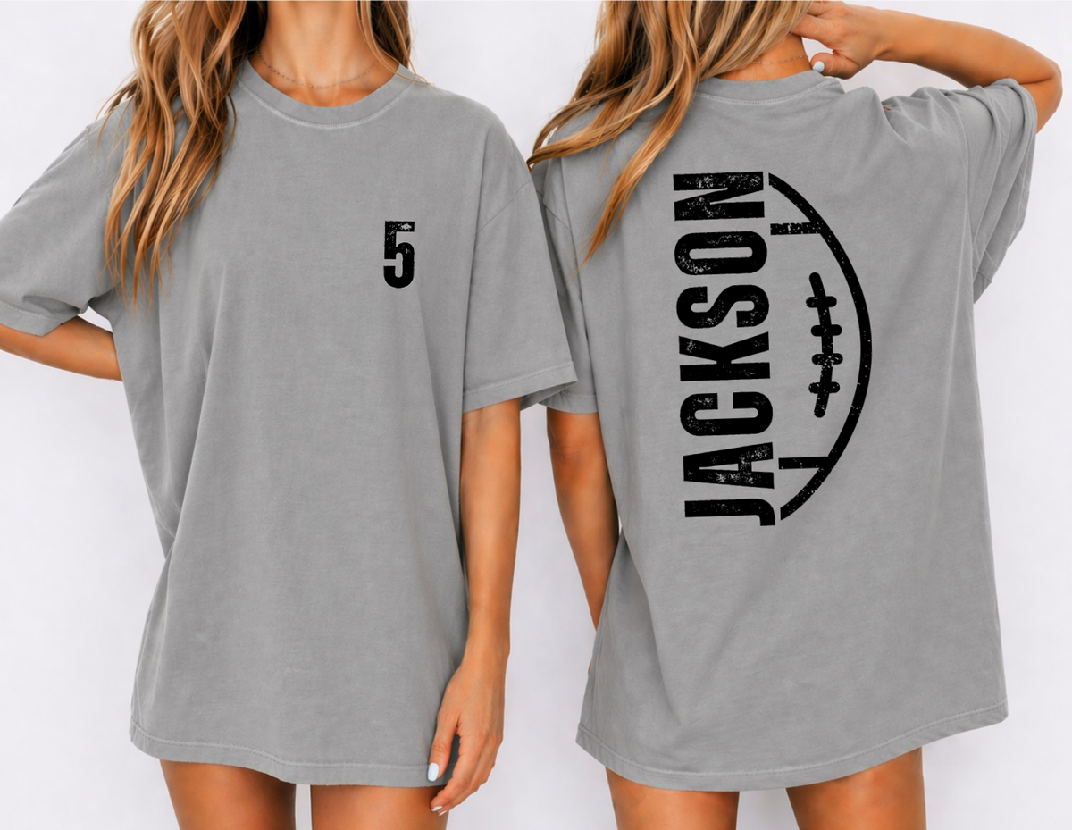 CUSTOM Distressed Circle Badge — Comfort Colors UNISEX TEE