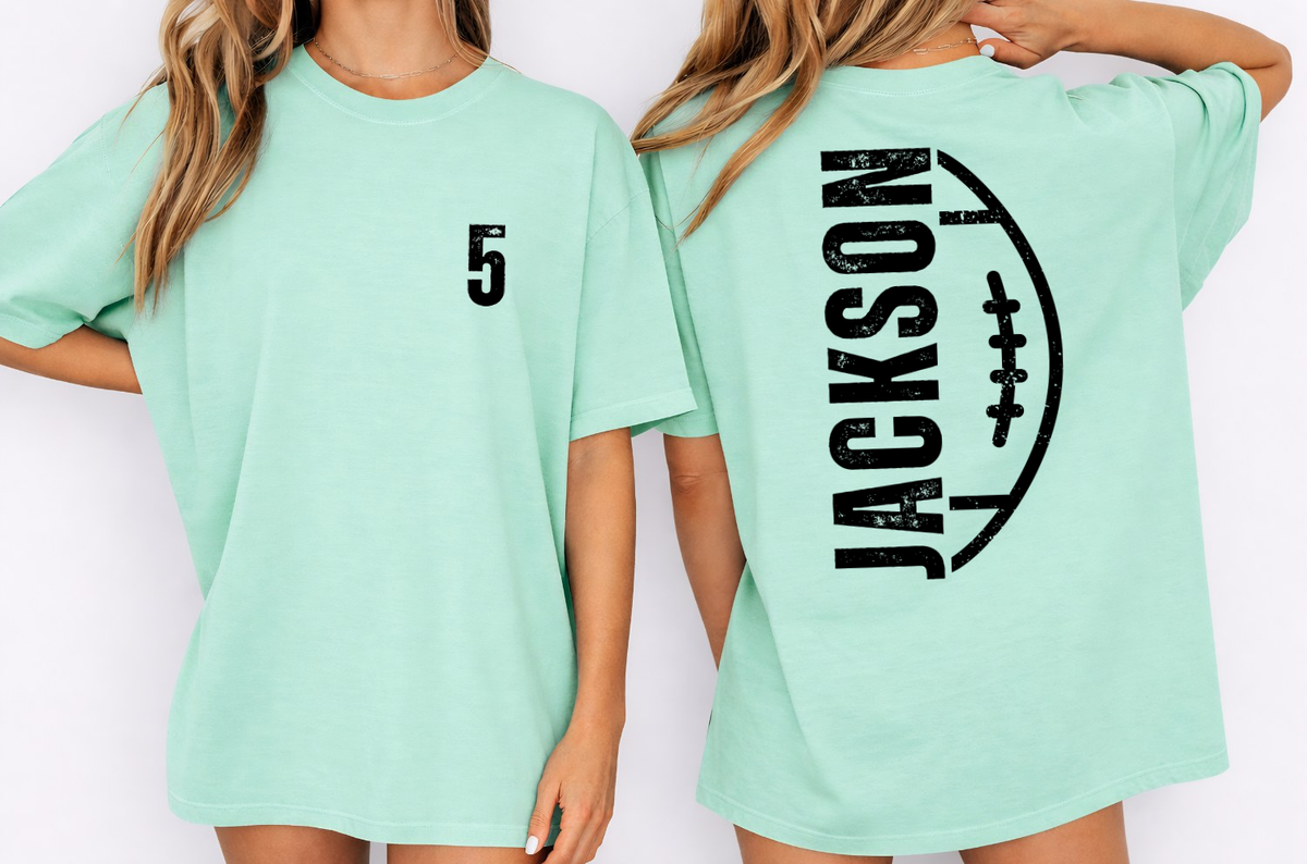 CUSTOM Distressed Circle Badge — Comfort Colors UNISEX TEE