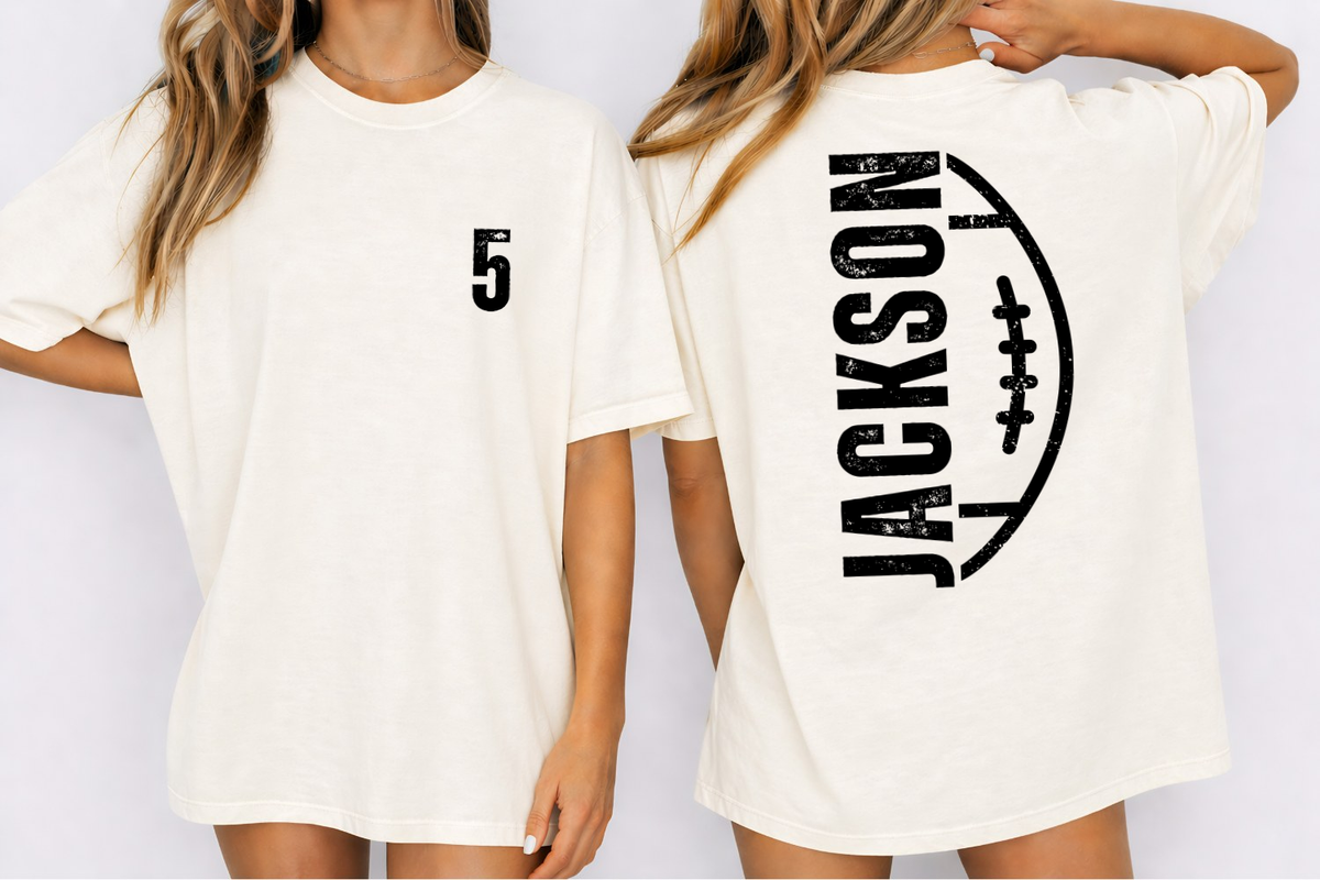 CUSTOM Distressed Circle Badge — Comfort Colors UNISEX TEE