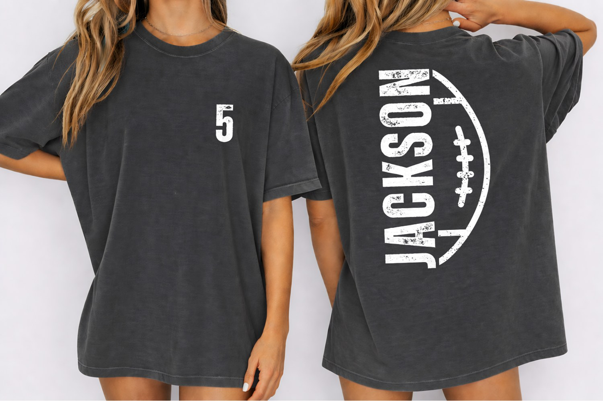 CUSTOM Distressed Circle Badge — Comfort Colors UNISEX TEE