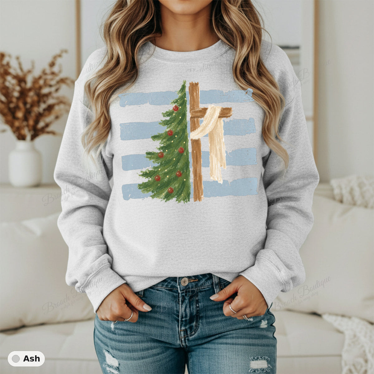 Tree and Cross — Gildan 18000