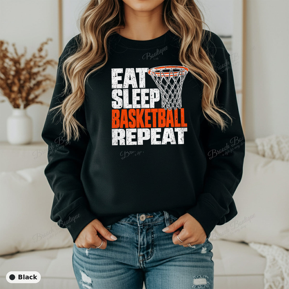 Eat Sleep Basketball Repeat — Gildan 18000