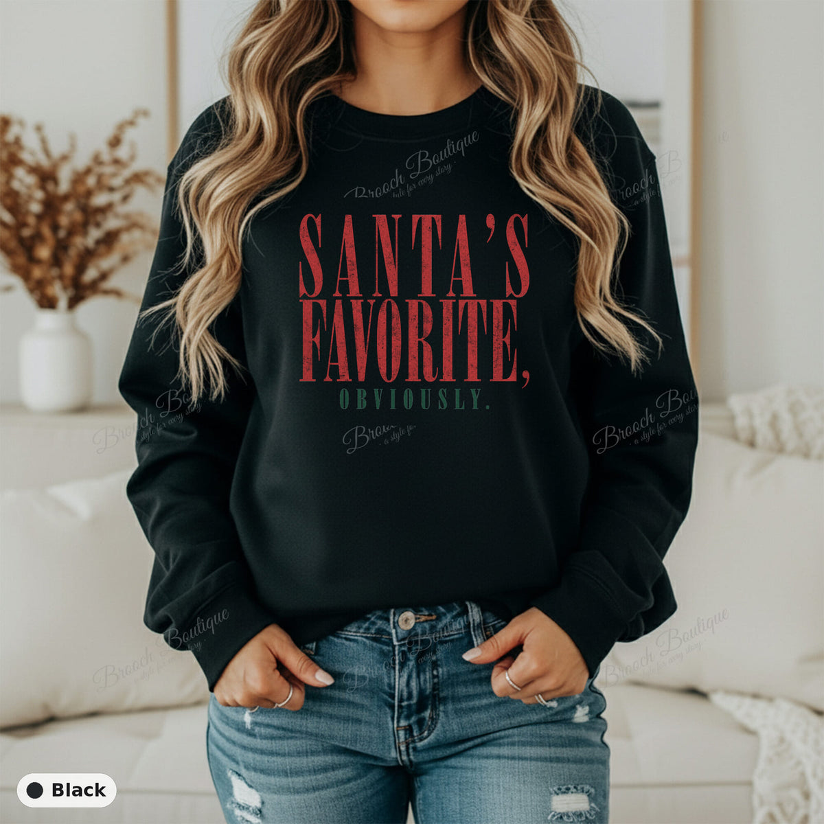 Santa's Favorite, Obviously — Gildan 18000