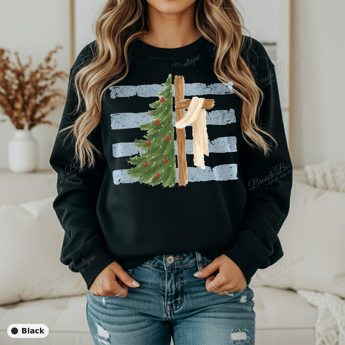 Tree and Cross — Gildan 18000