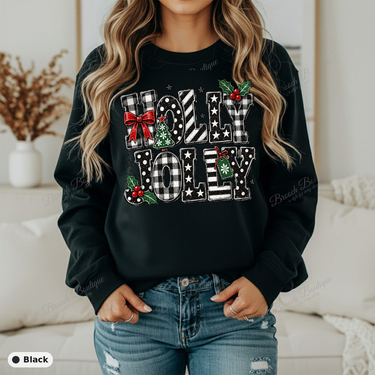 Holly Jolly Plaid — Gildan 18000